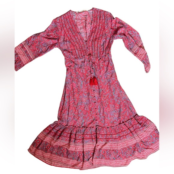 VERONICA BEARD Vani long sleeves floral print dress size M summer dress … - Picture 7 of 11